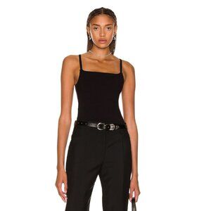 AGOLDE Black Square Neck Bodysuit Small